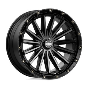 20X9 KMC KM102 SIGNAL SATIN BLACK W/ GRAY TINT 6X135/6X139.7
