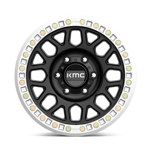 17X8.5 KMC KM234 GRENADE DESERT BEADLOCK SATIN BLACK 6X139.7