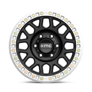 17X8.5 KMC KM234 GRENADE DESERT BEADLOCK SATIN BLACK 6X135