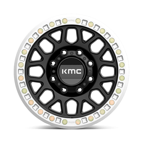17X8.5 KMC KM234 GRENADE DESERT BEADLOCK RIMS - SATIN BLACK 8X165.1