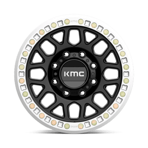 17X8.5 KMC KM234 GRENADE DESERT BEADLOCK RIMS - SATIN BLACK 8X165.1