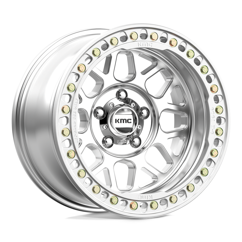 18X9 KMC KM235 GRENADE CRAWL BEADLOCK RIMS - MACHINED 8X165.1