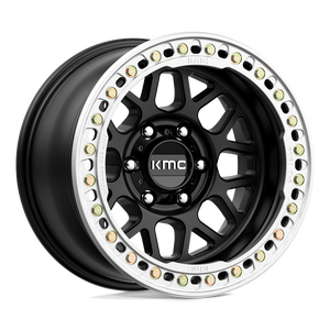 17X9 KMC KM235 GRENADE CRAWL BEADLOCK SATIN BLACK 6X139.7