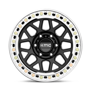 17X9 KMC KM235 GRENADE CRAWL BEADLOCK SATIN BLACK 6X139.7