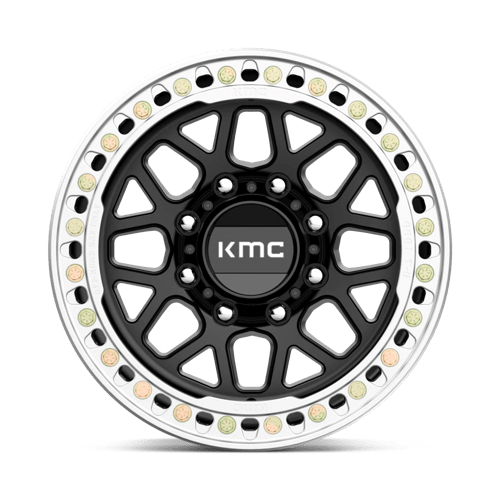 17X9 KMC KM235 GRENADE CRAWL BEADLOCK RIMS - SATIN BLACK 8X165.1