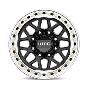 17X9 KMC KM235 GRENADE CRAWL BEADLOCK RIMS - SATIN BLACK 8X165.1