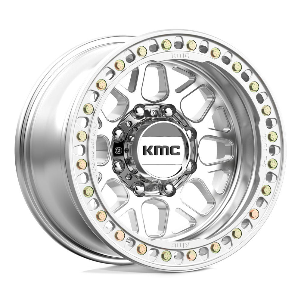 17X9 KMC KM235 GRENADE CRAWL BEADLOCK RIMS - MACHINED 8X165.1
