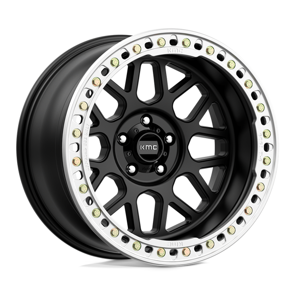20X10 KMC KM235 GRENADE CRAWL BEADLOCK RIMS - SATIN BLACK 5X127