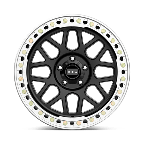 20X10 KMC KM235 GRENADE CRAWL BEADLOCK RIMS - SATIN BLACK 5X127