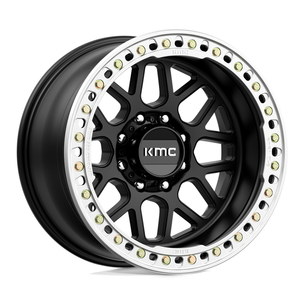 20X10 KMC KM235 GRENADE CRAWL BEADLOCK RIMS - SATIN BLACK 8X165.1