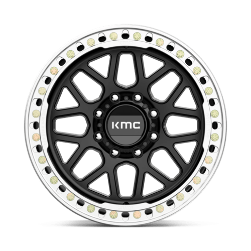 20X10 KMC KM235 GRENADE CRAWL BEADLOCK RIMS - SATIN BLACK 8X165.1