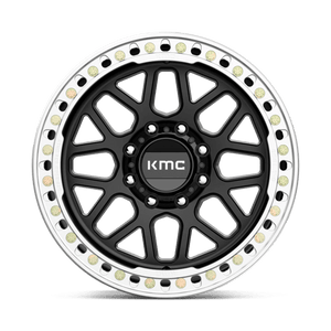 20X10 KMC KM235 GRENADE CRAWL BEADLOCK RIMS - SATIN BLACK 8X165.1