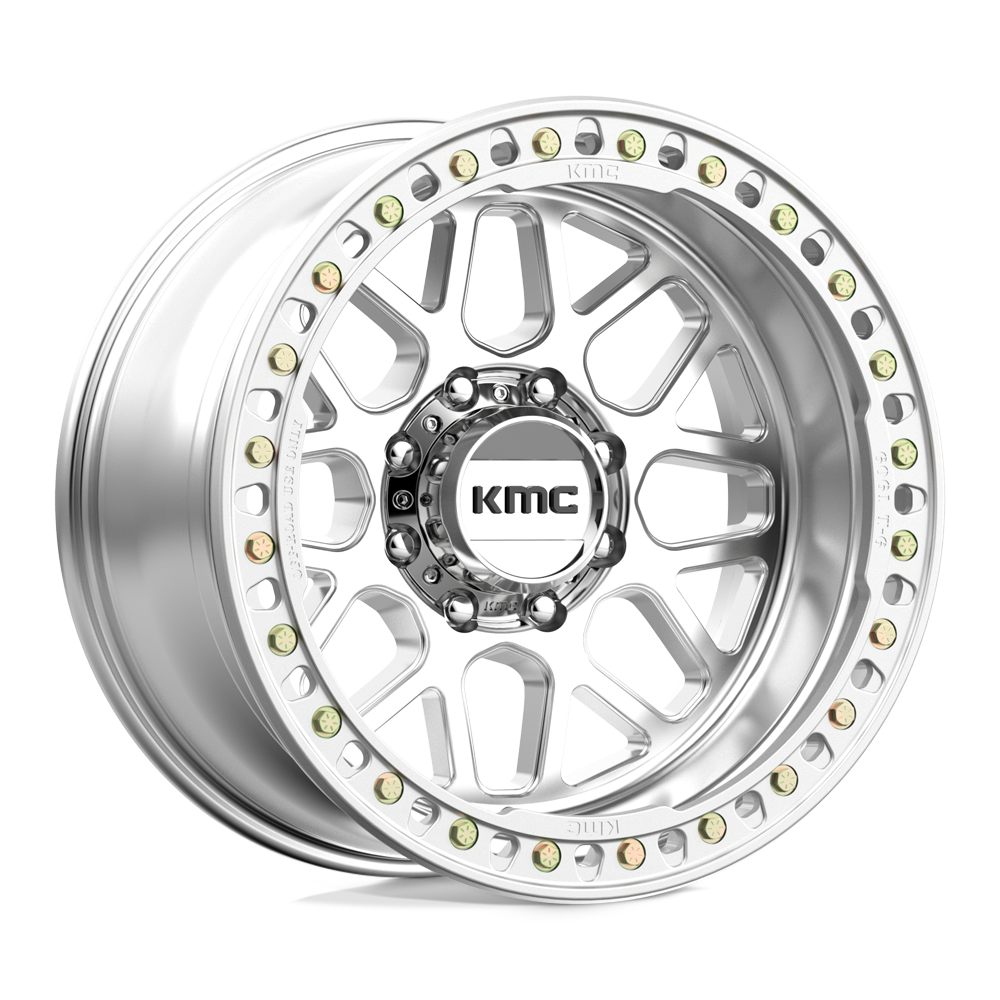 20X10 KMC KM235 GRENADE CRAWL BEADLOCK RIMS - MACHINED 8X165.1
