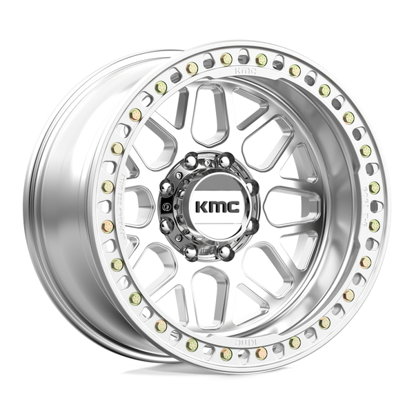 20X10 KMC KM235 GRENADE CRAWL BEADLOCK RIMS - MACHINED 8X165.1