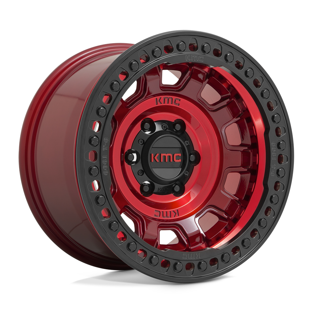 17X9 KMC KM236 TANK BEADLOCK CANDY RED 5X127