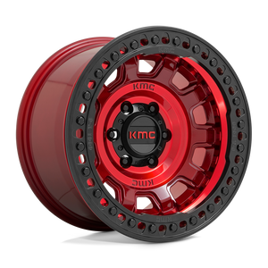 17X9 KMC KM236 TANK BEADLOCK CANDY RED 5X127
