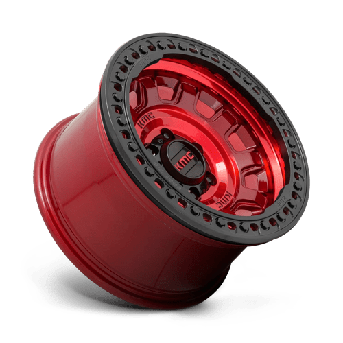 17X9 KMC KM236 TANK BEADLOCK CANDY RED 8X170