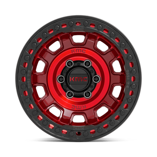 17X9 KMC KM236 TANK BEADLOCK CANDY RED 5X127