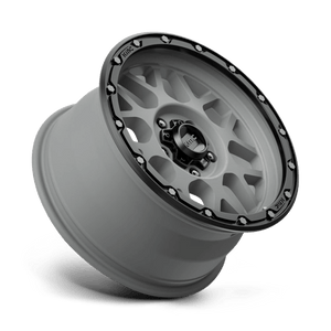 17X9 KMC KM535 GRENADE OFF-ROAD MATTE GRAY W/ MATTE BLACK LIP 5X127