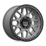 17X9 KMC KM535 GRENADE OFF-ROAD MATTE GRAY W/ MATTE BLACK LIP 6X135