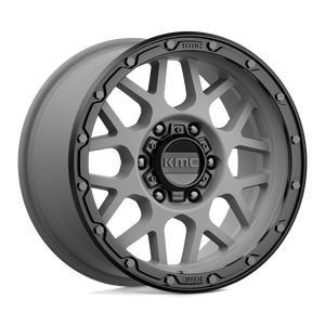 17X9 KMC KM535 GRENADE OFF-ROAD MATTE GRAY W/ MATTE BLACK LIP 6X135