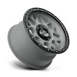17X8.5 KMC KM535 GRENADE OFF-ROAD MATTE GRAY W/ MATTE BLACK LIP 6X120