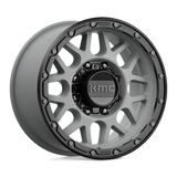 17X9 KMC KM535 GRENADE OFF-ROAD MATTE GRAY W/ MATTE BLACK LIP 8X180