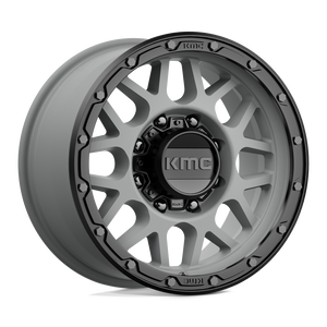 17X9 KMC KM535 GRENADE OFF-ROAD MATTE GRAY W/ MATTE BLACK LIP 8X180