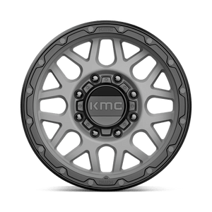 17X9 KMC KM535 GRENADE OFF-ROAD MATTE GRAY W/ MATTE BLACK LIP 8X180