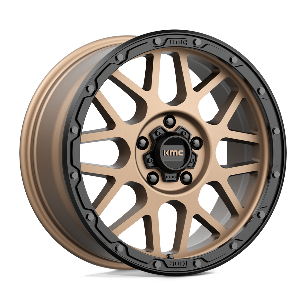 18X8.5 KMC KM535 GRENADE OFF-ROAD MATTE BRONZE W/ M-BLACK LIP 5X127