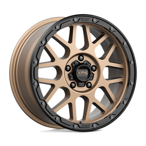18X8.5 KMC KM535 GRENADE OFF-ROAD MATTE BRONZE W/ M-BLACK LIP 5X127