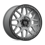 18X8.5 KMC KM535 GRENADE OFF-ROAD MATTE GRAY W/ MATTE BLACK LIP 5X120