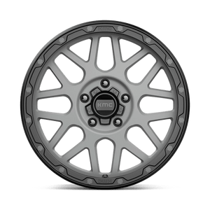 18X8.5 KMC KM535 GRENADE OFF-ROAD MATTE GRAY W/ MATTE BLACK LIP 5X120