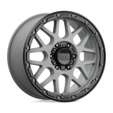 18X8.5 KMC KM535 GRENADE OFF-ROAD MATTE GRAY W/ MATTE BLACK LIP 6X139.7