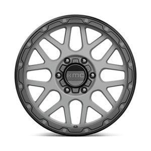 18X8.5 KMC KM535 GRENADE OFF-ROAD MATTE GRAY W/ MATTE BLACK LIP 6X139.7
