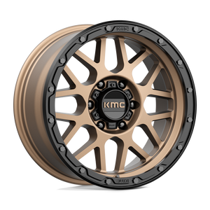 18X8.5 KMC KM535 GRENADE OFF-ROAD MATTE BRONZE W/ M-BLACK LIP 6X135