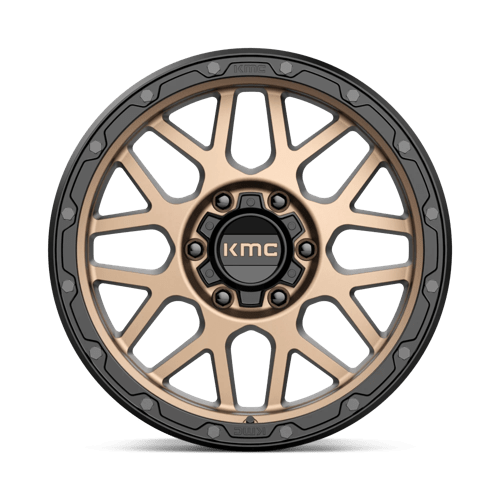 18X8.5 KMC KM535 GRENADE OFF-ROAD MATTE BRONZE W/ M-BLACK LIP 6X135