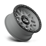 18X8.5 KMC KM535 GRENADE OFF-ROAD MATTE GRAY W/ MATTE BLACK LIP 6X135
