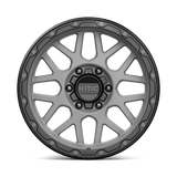 18X8.5 KMC KM535 GRENADE OFF-ROAD MATTE GRAY W/ MATTE BLACK LIP 6X135