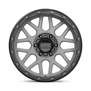 18X8.5 KMC KM535 GRENADE OFF-ROAD MATTE GRAY W/ MATTE BLACK LIP 6X135