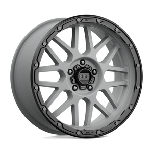 20X9 KMC KM535 GRENADE OFF-ROAD MATTE GRAY W/ MATTE BLACK LIP 5X127