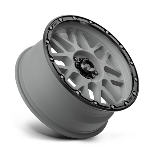 20X9 KMC KM535 GRENADE OFF-ROAD MATTE GRAY W/ MATTE BLACK LIP 5X127