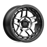 18X8.5 KMC KM540 RECON SATIN BLACK MACHINED 5X127