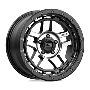 18X8.5 KMC KM540 RECON SATIN BLACK MACHINED 5X127