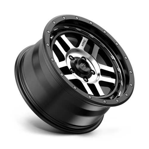 18X8.5 KMC KM540 RECON SATIN BLACK MACHINED 5X127