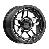 18X8.5 KMC KM540 RECON SATIN BLACK MACHINED 6X135