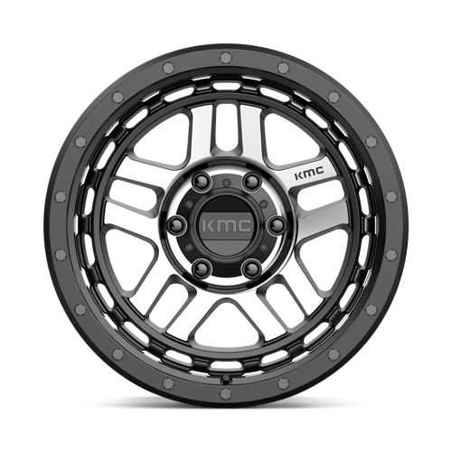 18X8.5 KMC KM540 RECON SATIN BLACK MACHINED 6X135