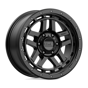 18X8.5 KMC KM540 RECON SATIN BLACK 6X139.7