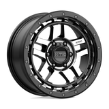 18X8.5 KMC KM540 RECON SATIN BLACK MACHINED 6X120