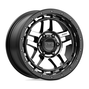 18X8.5 KMC KM540 RECON SATIN BLACK MACHINED 6X120